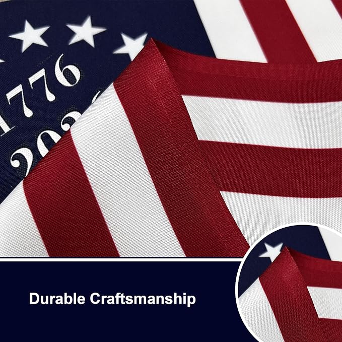 Bradford 1776 2026 Betsy Ross Garden Flag 12x18 Inch Double Side 13 Star Colonial American Flags for Yard 250th Anniversary 4th of July Memorial Day Decoration