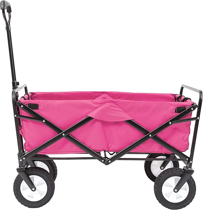 Mac Sports Collapsible Folding Outdoor Utility Wagon, Pink