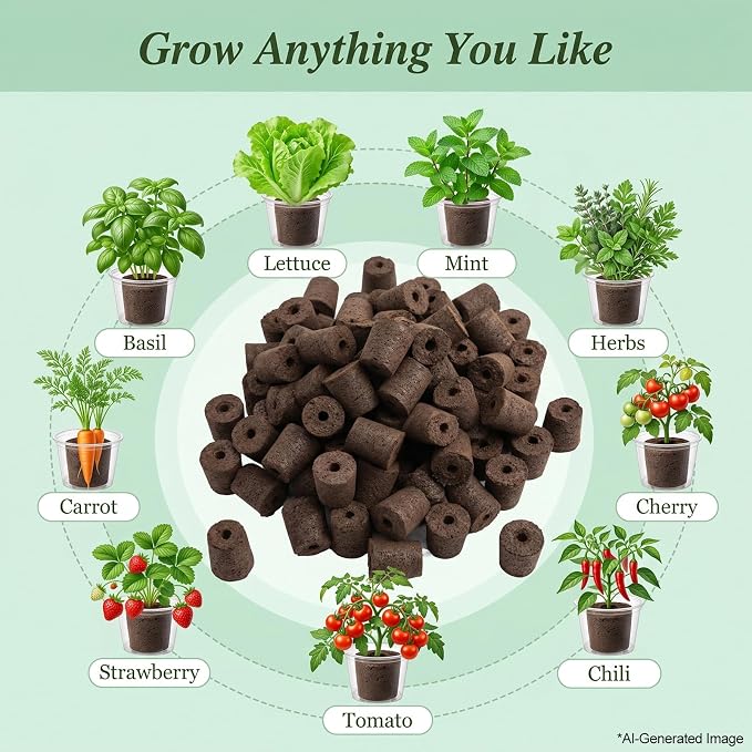 10 Sets Transparent Hydroponic Pods Seed Starter Kit, 50 Biochar Sponges, 5in1 Indoor Growing System with Humidity Domes, Clear Self Watering Planters for Herbs, Cherry Tomatoes, Root Monitoring