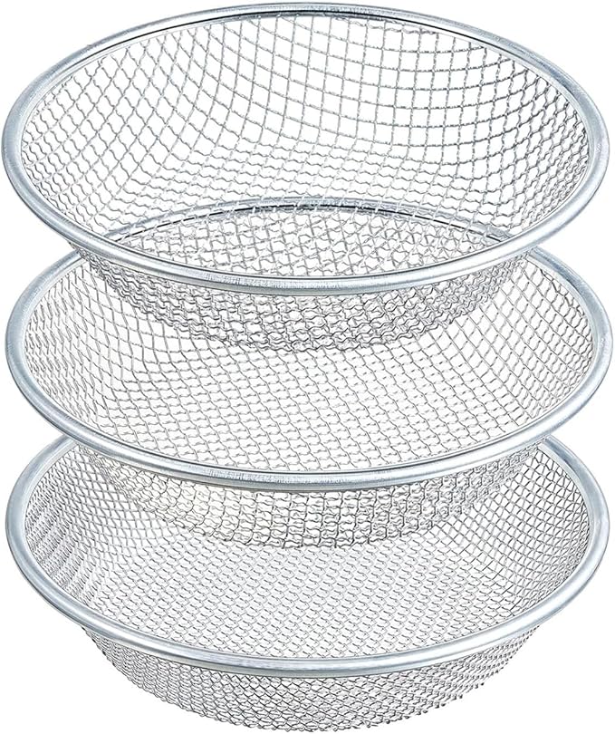 3PCS Soil Sifter for Gardening, Rock Sifter for 5 Gallon Bucket,Compost Sifter Dirt Sifter,Captures Dirt Rocks Sawdust