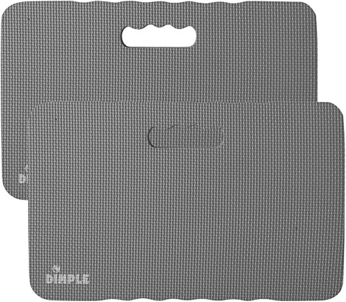 Dimple Kneeling Pad, High Density Thick Foam Comfort Kneeling Pad Mats for Gardening, Yoga Exercise, Garden Cushions, Knee Pads (Grey) (Pack of 2)