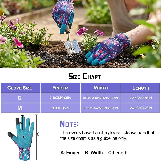 Leather-Gardening-Gloves for Women,Thorn-Proof Work-Gloves for Weeding,Digging,Planting,Pruning Yard garden Gloves