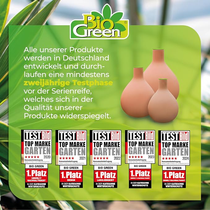 BioGreen Plant Self-Watering System Hydro MAX M | 0.8 gal | Irrigation Ø 35.4 in | Olla Made of Fired Clay | Environmentally Friendly | Terracotta Water Saver for Gardens, Vegetables & Raised Beds