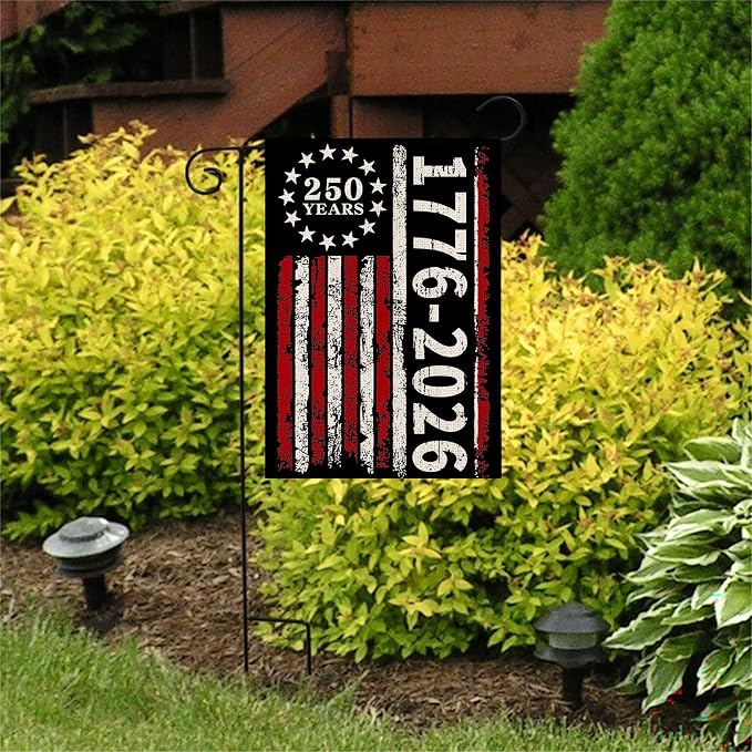 250 Anniversary Usa Garden Flags for Outside, 250 Anniversary USA Flag 1776-2026 250 Year American Flag Patriotic 4th of July Decorations Yard Sign Double-Sided Waterproof Flag 12x18 Inch