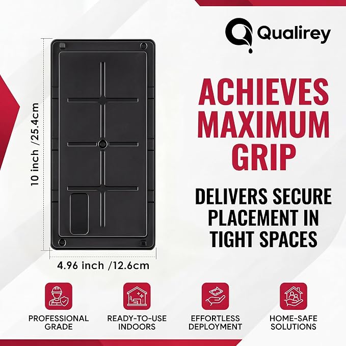 Qualirey 36 Pack Rat Glue Traps 10x5 Inch, Pre-Baited Heavy Duty Mouse Sticky Traps for Mice Snakes Roaches, Large Adhesive Glue Boards with Peanut Scent, No Touch Disposal, Indoor Outdoor (Black)