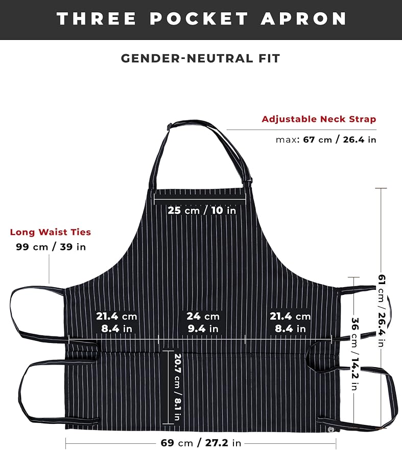 Chef Works Unisex Three Pocket Apron
