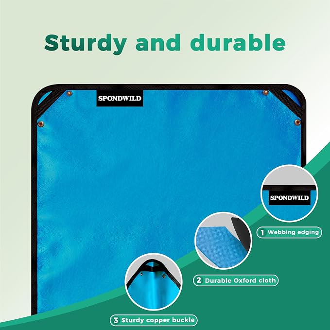 Plant Transplanting Mat - Thickened Waterproof Potting Mat, Succulent Gardening Mat, Portable Repotting Mat for Mess Control (PVC-Blue 29.5" x 29.5")