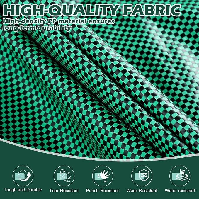 72 Gallons Reusable Yard Waste Bags, 3 Pack Lawn and Leaf Bags with Gardening Gloves, Heavy Duty Garden Waste Bags with 4 Reinforced Handles for Debris Leaves Grass