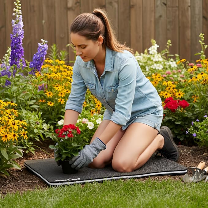 Magic Carpet® DIY Work Mat and Kneeling Pad (2-Pack) | 15.75″ × 21.25″ | Heavy-Duty Absorbent & Puncture-Resistant Pad for Garage, Crafts, & Gardening | Washable | Made in USA | Recycled Material
