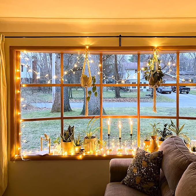 JMEXSUSS Warm White Christmas Lights for Bedroom, 300 LED String Lights Indoor Outdoor Waterproof Clear Wire, 8 Modes Fairy String Lights Plug in for Christmas Tree Bedroom Holiday Christmas Decor