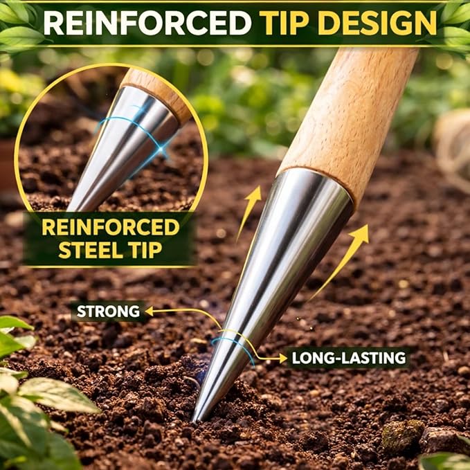 Plant Hole Digger, Handheld Dibbler, Hole Digger for Plants, Seed Planter Garden Tool, Dibber for Easy Planting (1 PC)