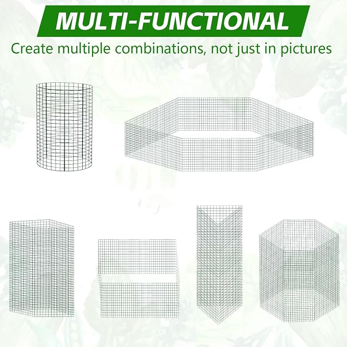 9 Packs 24"x 12" Large Wire Plant Protectors Cages to Keep Animals Out,3 Pcs Mesh Plant Cage Chicken Wire Cloche with Ground Stakes Nylon Ties Protect Plants,Shrubs,Vegetables,Garden Cloche