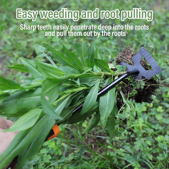 Weed Remover Tool,Portable Garden Weeder Tool,Gardening Weeding Tools,Manganese Steel Weeding Tools,for Hand Weeder for Vegetable Gardening Backyard Farm Planting & Uprooting Weeding Tool
