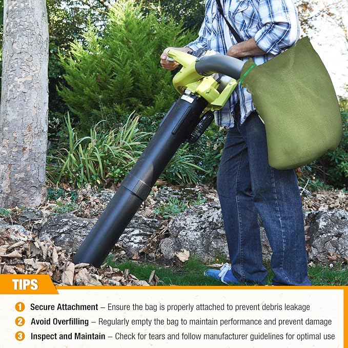 Zipcase Leaf Blower Vacuum Zippered Bottom Dump Bag for for Ultra Blower Rake & Vacuum Leaf Blowers
