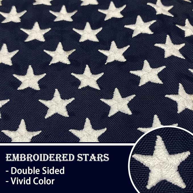 Bradford 2 Pack Embroidered American Garden Flag 12x18 inch, Small American USA Garden Flag for Outside Yard Heavy Duty