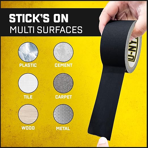 D-NYX Gaffer Tape 3 Inch x 2 Pack Black Gaff Tape, Heavy Duty No Residue Gaffers Tape, Matte Finish, Non-Reflective, Multipurpose Real Professional Grade Black Gaffer Tape Waterproof