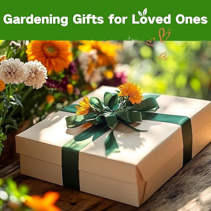 Lush&Dew Cut Flower Seed Bank, Gardening Gifts for Mom Women, 32 Varieties Non-GMO Annual & Perennial Wildflower Seeds for Planting in Raised Garden Bed, Home Garden, Zinnia Sunflower Zone 3-10