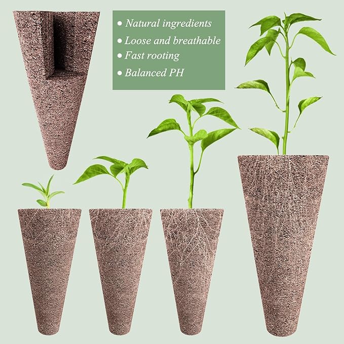 Tigvio 66pcs Hydroponic Seed Pod Kit - Compatible with Aerogarden and All Brands - Grow Anything Indoor Garden System - Includes 15 Grow Sponges, 15 Baskets, 20 Labels and Tweezer for Easy Planting