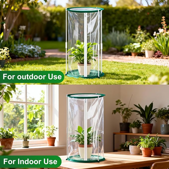3 Pack Mini Greenhouse Cover, PVC Mini Greenhouse with Nails 22.8×12.6 Inch Portable Plant Flowers Cover for Indoor Outdoor Gardening