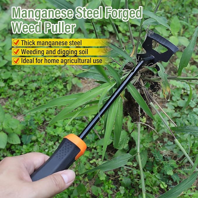 Weed Remover Tool,Portable Garden Weeder Tool,Gardening Weeding Tools,Manganese Steel Weeding Tools,for Hand Weeder for Vegetable Gardening Backyard Farm Planting & Uprooting Weeding Tool