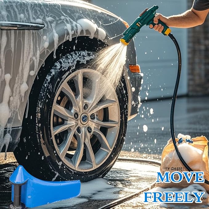 4 Pcs Car Hose Guide, Tire Hose Roller for Car Washing, Detailing Tire Hose Guide Preventing Pressure Washer Hose Stuck Under The Wheels, Plastic Wash Tool to Avoid Snagging(Blue)