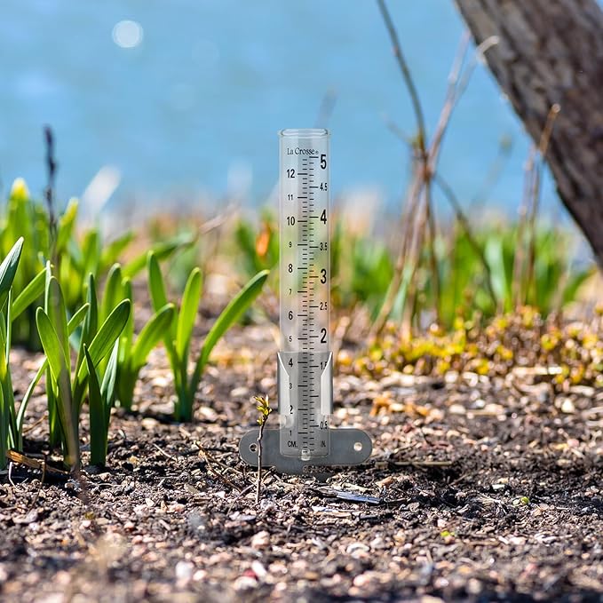 La Crosse 704-1514 5 Inch Glass Rain Gauge