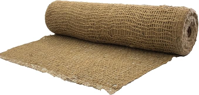 Jute Erosion Control, Soil Saver Mesh Blanket - 48" Wide x 20 Yards (60 feet Long) - 240 Sq. Ft. Coverage