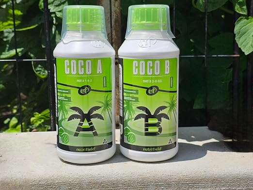 Nutrifield Coco Coir Mega Brick + Coco A&B Liquid Plant Nutrients 500ml