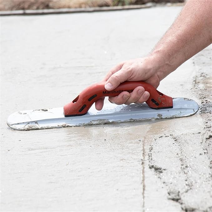 MARSHALLTOWN Round End Magnesium Hand Float, 24 Inch x 3-1/8 Inch, Standard DuraSoft Handle, Eliminates Float Marks, Provides Smooth Finish, Made in the USA, Concrete Float, 155D
