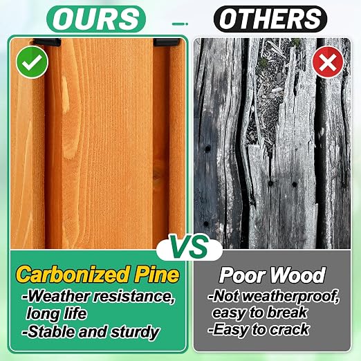 8.2ft Wooden Garden Pathway - Weather Resistant Carbonized Pine Roll Out Decorative Walkway, Boardwalk Pathway Pavers for Outside Stepping Stones Outdoor Flooring Patio Pool Backyard (Orange)