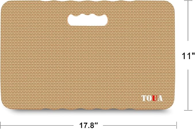 Kneeling Pad Thick Extra Large High Density Foam Comfort Kneeling Pad for Work Gardening Yoga Exercise Garden Knee Pad 2 Pack Beige