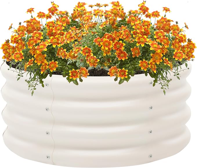 2-Pack 2x1ft Galvanized Raised Garden Bed, Outdoor Planter Bed, Metal Planter Box for Gardening and Planting