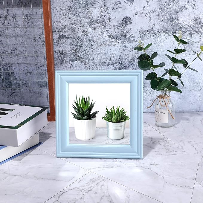 Zonon Flexible Mirror Sheets Self Adhesive Non Glass Mirror Tiles Stickers for Home Wall Decor(10 Pieces,6 x 6 Inches)
