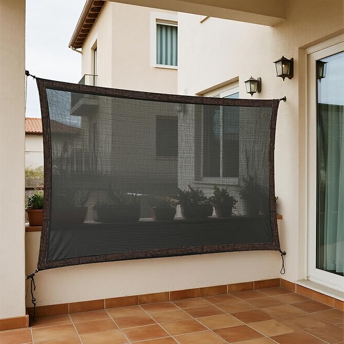 winemana 90% Shade Cloth for Garden- 4x10 FT Breathable Mesh Tarp for Vegetables & Plants, Outdoor Patio Sun Shade with Grommets - Chicken Coop, Dog Kennel Cover