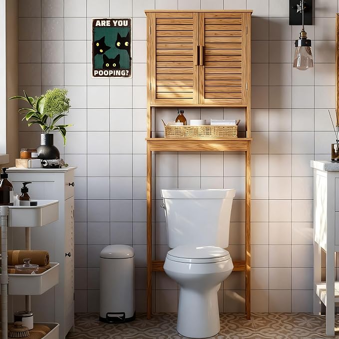 ARE YOU POOPING Sign Decorative Signs Funny Retro Black Cat Wall Metal Signs for Outdoor Yard Signs or Indoor Apartment Bathroom Decor Poster (Color04)