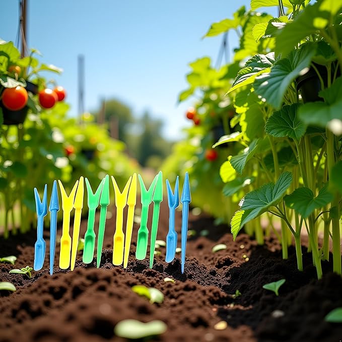 6 Sets Multicolor Planting Seedlings Dibber Widger Garden Tool Plastic Widger Seed Seedlings Dibber Sowing Digging Tool Garden Tool Sets Transplanting Planting Tool