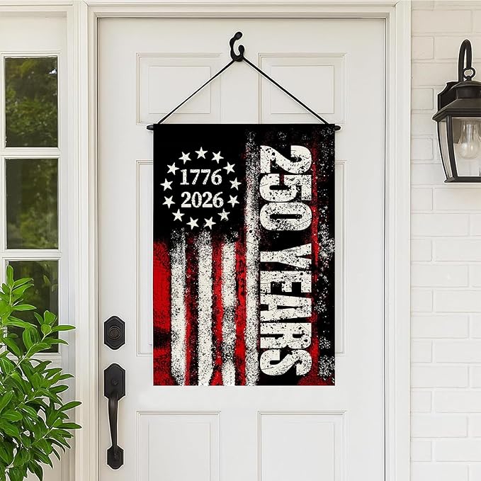 250 Anniversary Usa Garden Flags for Outside,250 Anniversary USA Flag 1776-2026 Semiquincentennial Commemorative Patriotic Yard Sign 4th of July Decorations 250 Year of Freedom Banner Double-Sided Waterproof Garden Flag with Stars Stripes 250 Year Amer...