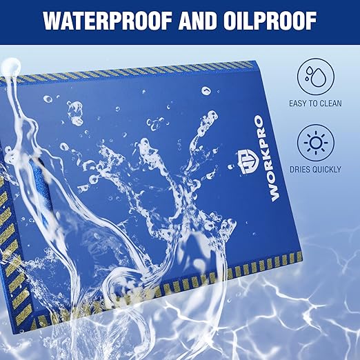 WORKPRO Extra Thick Kneeling Pad, Soft NBR Foam Knee Cushioning, Extra Large Foam Kneeler Mat for Auto-Repair, Gardening, Workout Supplies, 28 x 16 x 1.2in, Blue