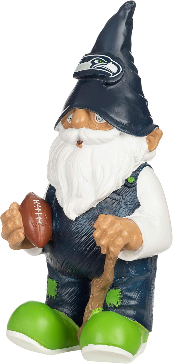 NFL Resin 11.5" Team Logo Outdoor Garden Statue Gnome