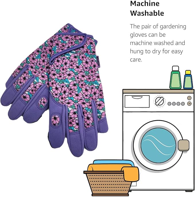 Gardening Gloves,Women Yard Work Garden Glove,Gifts | Thorn Proof,Puncture Resistant,Touchscreen,Gift,Leather,Spandex