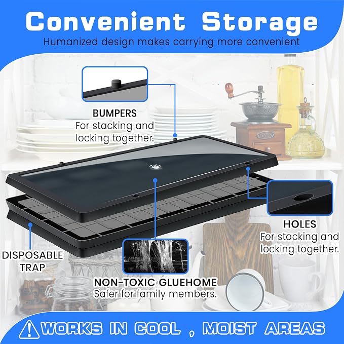 Landisun Mouse Rat Traps Roach Snakes Mices Spider Pest Glue Trap for Indoor Outdoor Home