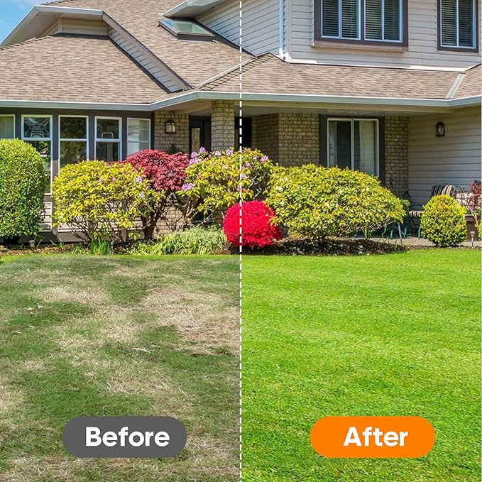 Manual Push Core Aerator Lawn Tool: Semi-Assembled Lawn Aerator with 3 Replaceable Hollow Tine - Yard Aeration Tool for Lawn Grass Plug Air Aerators, Handheld Lawn Care Coring Aerator - Orange