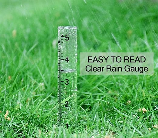 dgudgu 6 Packs of 5" Capacity Rain Gauge Plastic Replacement Tubes for Yard Garden Outdoor Home, Rain Gauge Outdoor, Rain Guage New