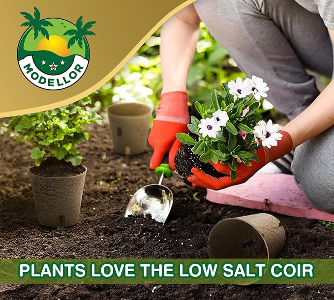 8 Bricks (10 lb) Premium Super Washed Coco Coir, High Yield 18 Gallons [72 Quarts], Seed Starter, Organic, pH Balanced, Gardening, Indoor, Outdoor use.