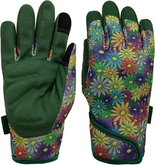 Gardening Gloves,Women Yard Work Garden Glove,Gifts | Thorn Proof,Puncture Resistant,Touchscreen,Gift,Leather,Spandex