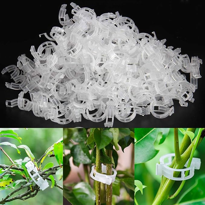 200PCS Plant Support Clips, Tomato Crop Vine Fixing Clips for Fixation of Tomato, Sweet Pepper, Eggplant, and Fruit Vegetables