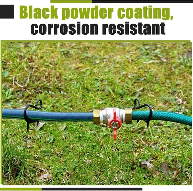 6 Pcs Hose Guides for Garden Heavy Duty Steel Hose Stakes Durable Garden Accessories for Securing and Guiding Hoses on Lawn Flower Beds and Outdoor Landscaping