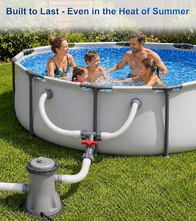Pool Hose Connector with Valve,1.5" T-Joint Pool Hose Adapter Valve for Leak-Proof Dual Seal and Control Water Flow, Durable PP Material, Easy No-Tool Install for Above Ground Pools and Filter Pump