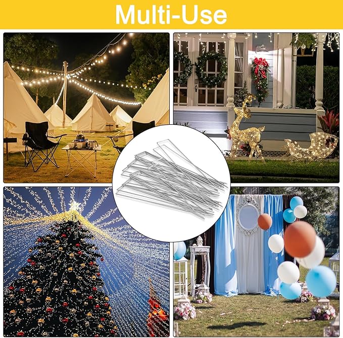 2000 Pack 6 Inch Landscape Staples Bulk, Galvanized Garden Stakes 11 Gauge U-Shaped Pins Tent Stakes Yard Ground Staples for Landscaping Fabric, Lawn, Turf, Fence, Plant Cover, Irrigation
