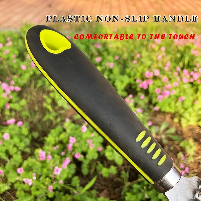 Garden Rake 5-Claw Landscape Dethatcher Thatching Beach Combing Rake for Digging Clam Shell Defoliation Hoe Garden Tool for Loosen The Soil (Green)